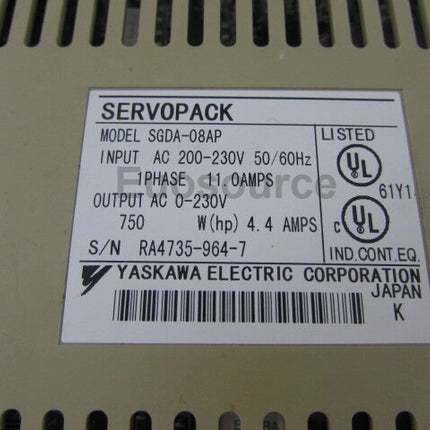SGDA-08AP Yaskawa Servo Drive For industrial