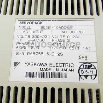 SGDB-10ADG Yaskawa Servo Drive Industrial Applications