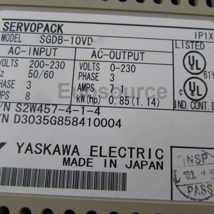 SGDB-10VD Yaskawa Servo Drive EtherCAT Analog control
