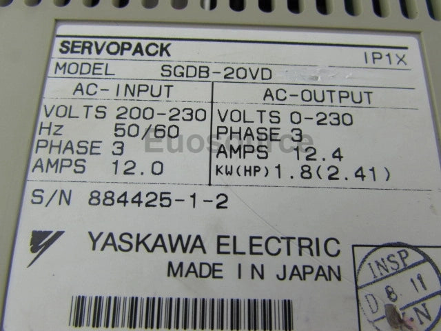 SGDB-20VD Yaskawa Servo Drive EtherCAT Analog control