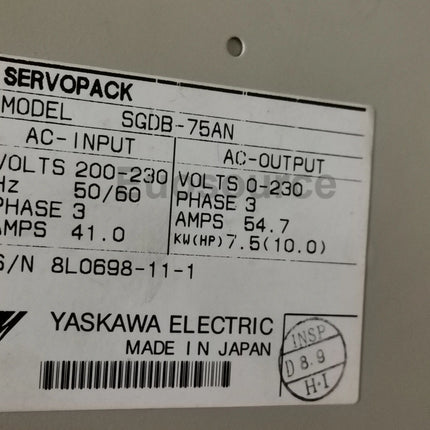 SGDB-75AN Yaskawa Servo Drive Compact industrial