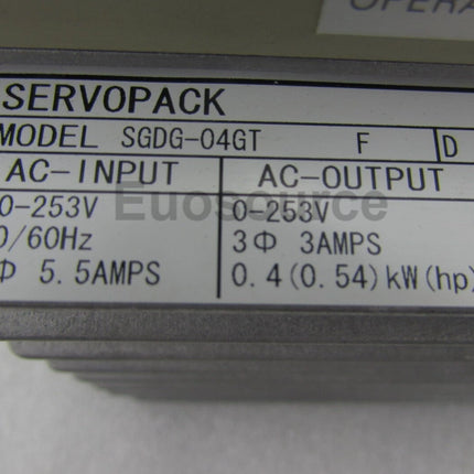 SGDG-04GT Yaskawa Servo Drive For networked motion