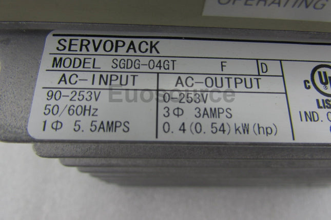 SGDG-04GT Yaskawa Servo Drive For networked motion