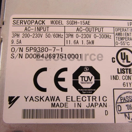 SGDH-15AE Yaskawa Servo Drive Industrial Applications