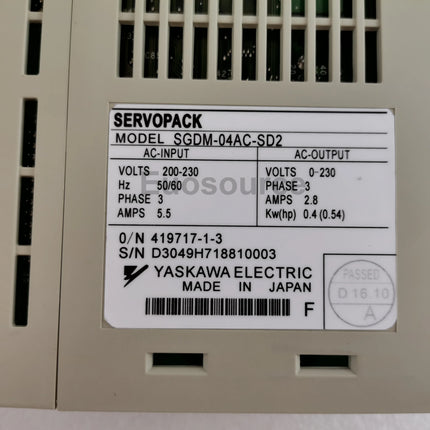 SGDM-04AC-SD2 Yaskawa Servo Drive For industrial
