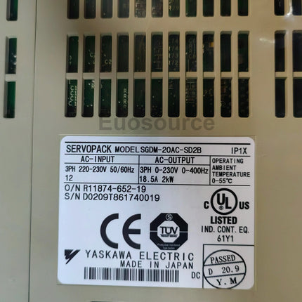 SGDM-20AC-SD2B Yaskawa Servo Drive EtherCAT Analog control