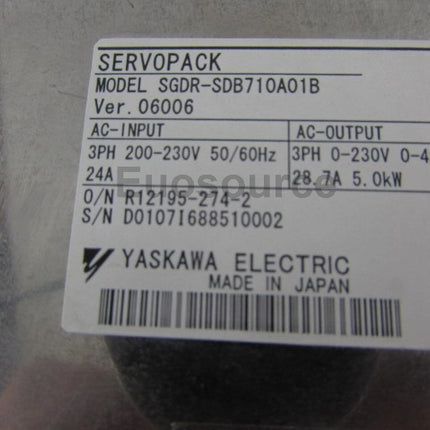 SGDR-SDB710A01B Yaskawa Servo Drive Industrial Applications