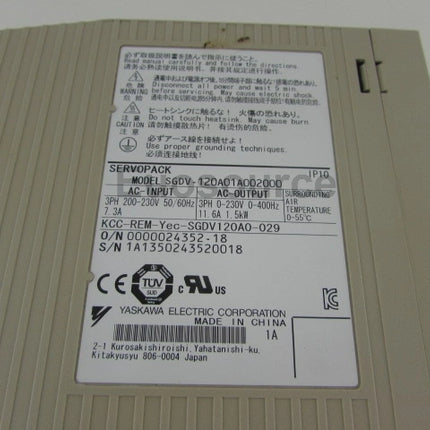 SGDV-120A01A Yaskawa Servo Drive Industrial Applications