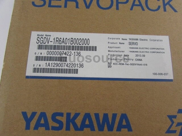SGDV-1R6A01B002000 Yaskawa Servo Drive Analog control