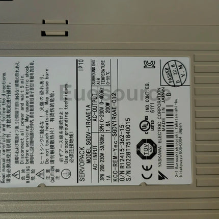 SGDV-1R6AE1A Yaskawa Servo Drive Compact industrial
