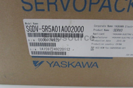 SGDV-5R5A01A002000 Yaskawa Servo Drive Industrial Applications