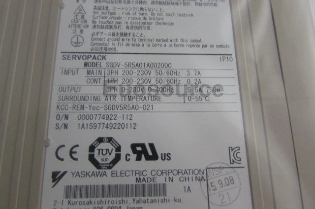 SGDV-5R5A01A002000 Yaskawa Servo Drive Industrial Applications