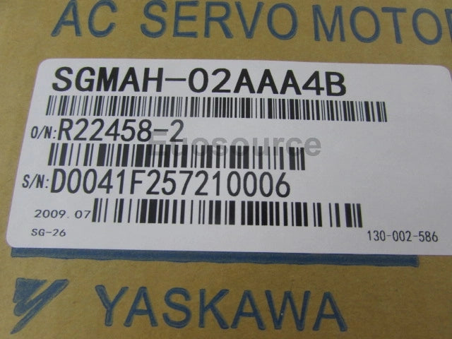 SGMAH-02AAA4B Yaskawa Servo Motor Sigma Series