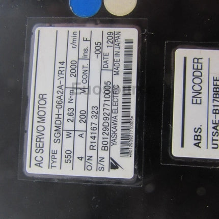 SGMDH-06A2A-YR14 Yaskawa Servo Motor High Precision