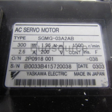 SGMG-03A2AB Yaskawa Servo Motor AC Servo