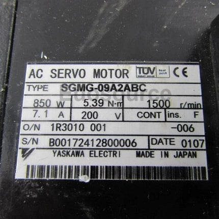 SGMG-09A2ABC Yaskawa Servo Motor Sigma Series