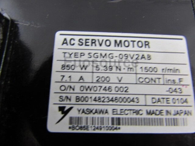 SGMG-09V2AB Yaskawa Servo Motor AC Servo