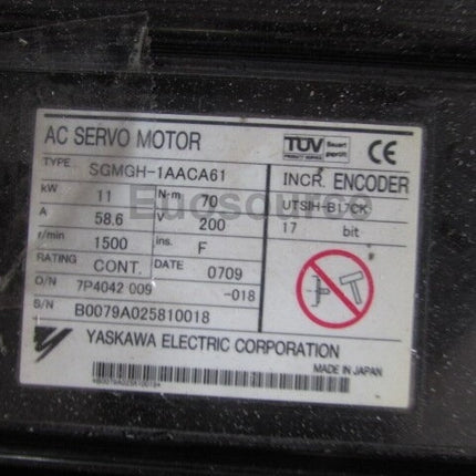 SGMGH-1AACA61 Yaskawa Servo Motor Sigma Series