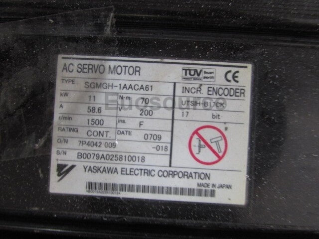 SGMGH-1AACA61 Yaskawa Servo Motor Sigma Series