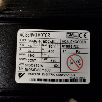 SGMGH-1EDCA61 Yaskawa Servo Motor AC Servo