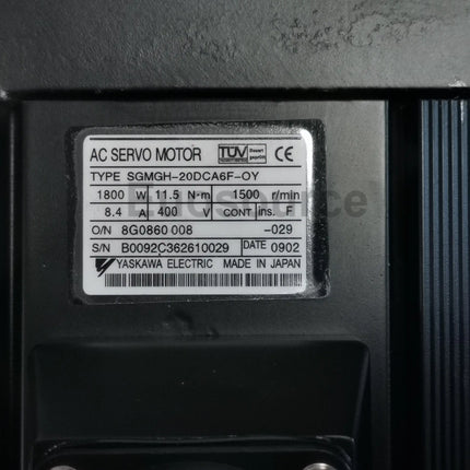 SGMGH-20DCA6F-OY Yaskawa Servo Motor Sigma Series