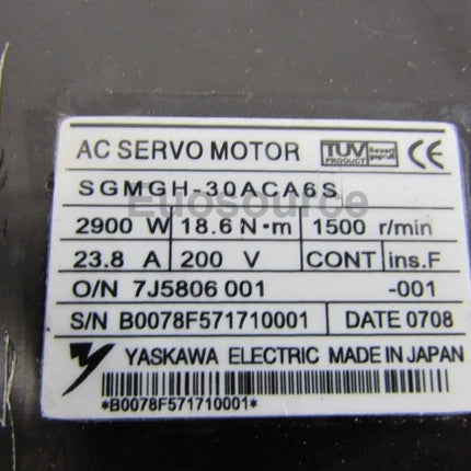 SGMGH-30ACA6S Yaskawa Servo Motor Absolute Encoder