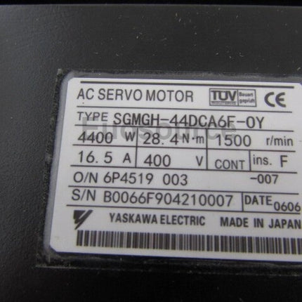 SGMGH-44DCA6F-0Y Yaskawa Servo Motor AC Servo