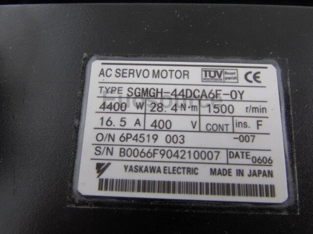 SGMGH-44DCA6F-0Y Yaskawa Servo Motor AC Servo