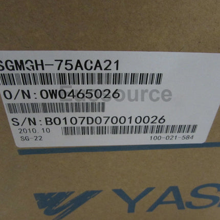 SGMGH-75ACA21 Yaskawa Servo Motor AC Servo