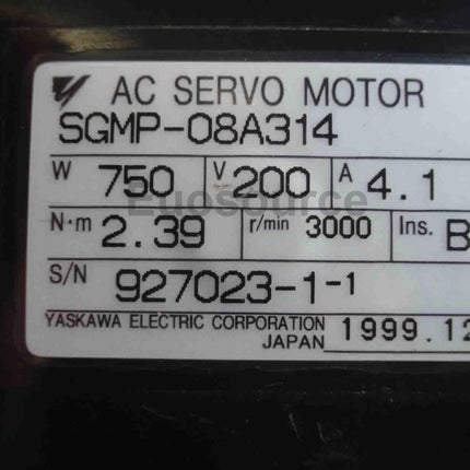 SGMP-08A314 Yaskawa Servo Motor AC Servo