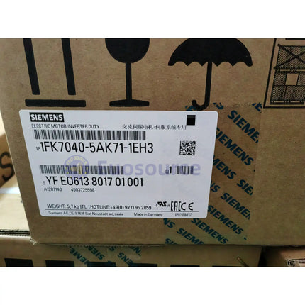 SIEMENS 1FK7040-5AK71-1EH3 Servo Motor - SIEMENS AC servo motor - Worldwide Shipping