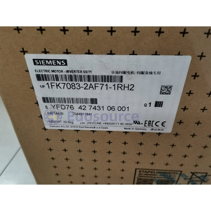 SIEMENS 1FK7083-2AF71-1RH2 Servo Motor - SIEMENS AC servo motor - Worldwide Shipping